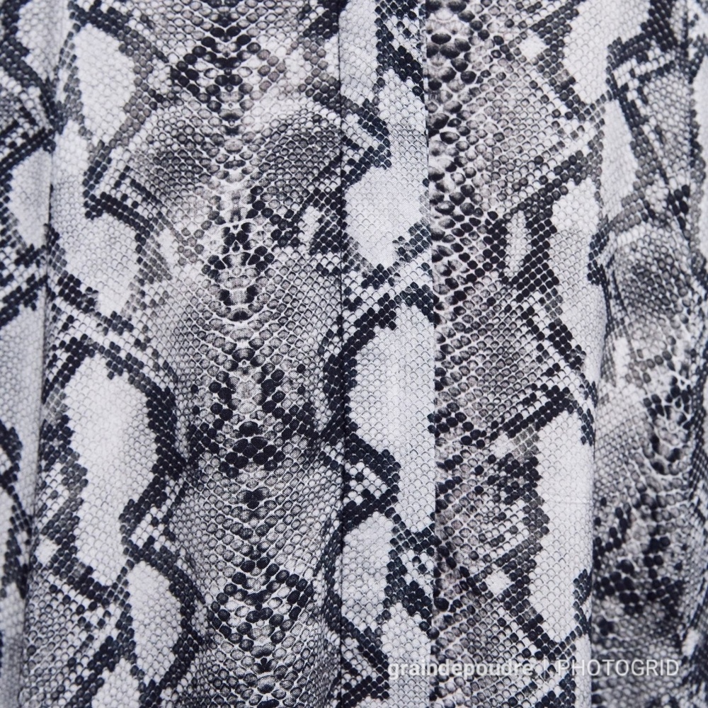 Zara Snake Print Full Skirt Shirt Maxi Dress XS - Picture 4 of 4